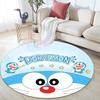 Doraemon3 Round Area Rug,Carpet Rug for Living Room Bedroom Sofa Playroom Decor,Non-slip Floor Mat