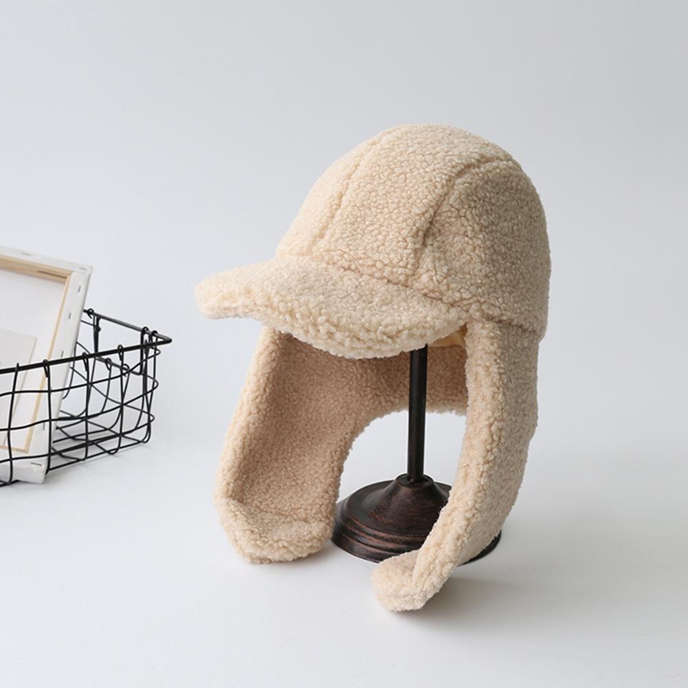 Women Korean Style All Matching Thickened Baseball Cap Cute Ear Protection Plush Warm Hat