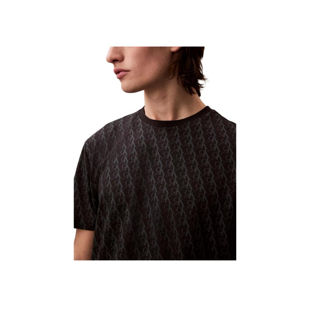 Calvin Klein Minimalist Comfortable Versatile Casual Printed Letter Short Sleeve T-Shirt Men Tops Black 40BC240-002