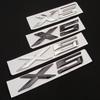 3D ABS Chrome Black Logo X5 Emblem Letter Nameplate Stickers Car Trunk Badge Decals For X5 E70 E53 F15 G05 Auto Accessories RR8