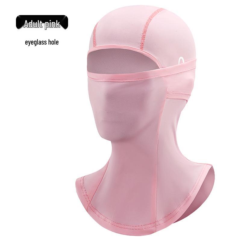 Ice Silk Quick-Dry Full Face Mask: Breathable, Sweat-Absorbent Sun Protection for Riding, Fishing, and Motorcycle Helmets