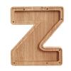 Wooden Piggy Bank with Clear Window, A-Z Letter Coin Cash Container for Kids Adults, Unbreakable Money Saving Box Decoration