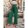 Damen High-Waist Elastischer Bund Lockerer Schnitt Gerade Beine Winter Freizeithose