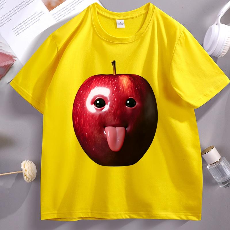 Funy Ai Apple T Shirt Humor Unisex Short Sleeve Round Neck TShirt Unisex Women Pullover Round Neck Loose Printed Tshirt Clothes