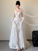Ele Lace Bridal Gown 2026 New Sle Wedding Dr Chest Wrap Design for Engagement And Welcome Photooots Long Skirt