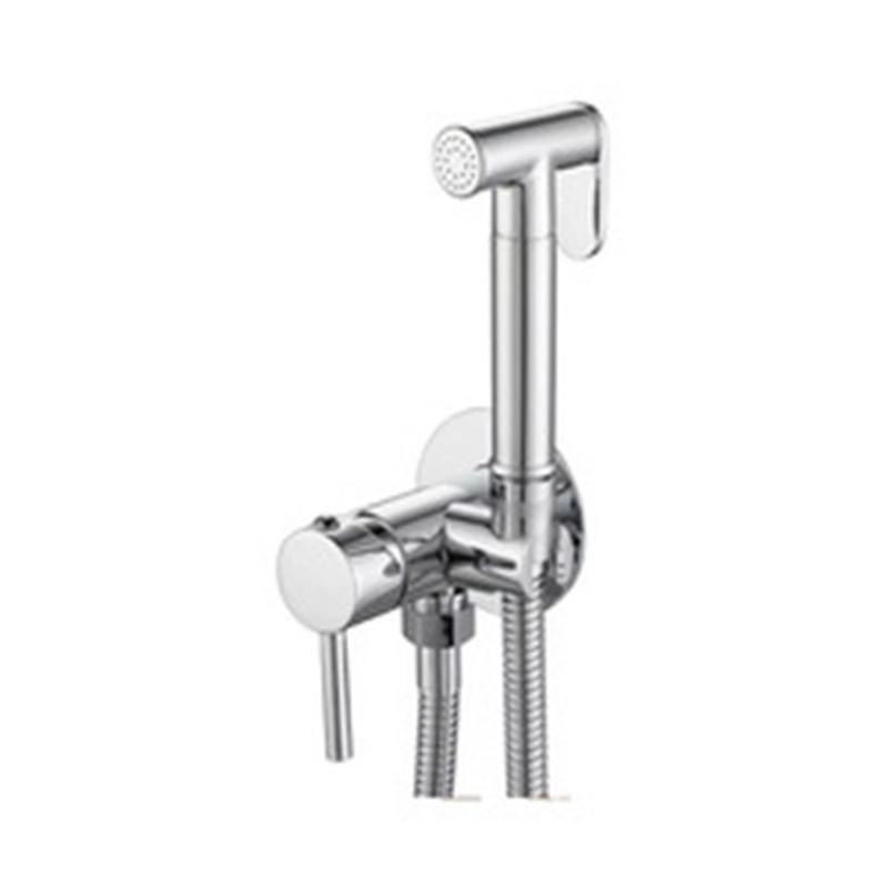 

Wall Mounted Brushed Gold Toilet Bidet Sprayer Set Brass Hot and Cold Black Shattaf Bathroom Sprayer Shower Bidet Gold