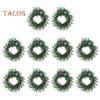 10Pcs/Set Christmas Wreath Napkin Ring Santa Hat Shiny Leaves Reusable Xmas Party Holiday Table Decoration Artificial Garland Dinner Napkin
