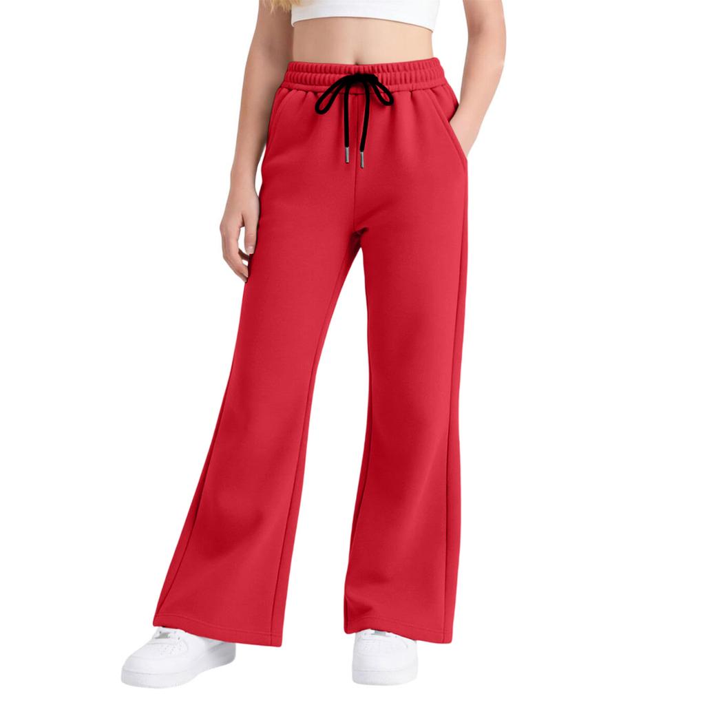 Kids Flared Leggings Stretchy Slim Fit Lined Pants for Fall Winter