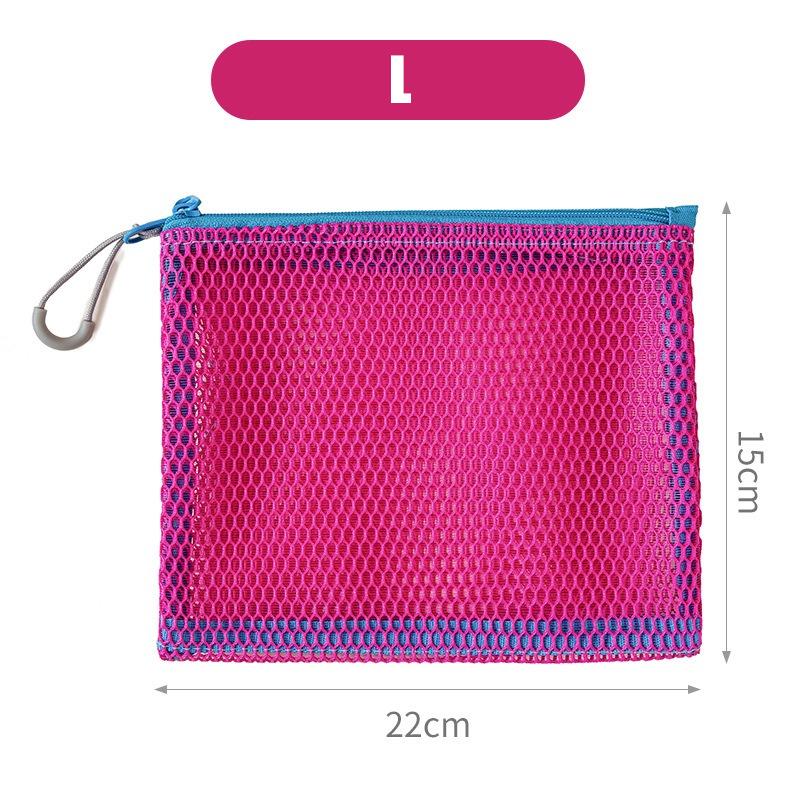 Bunte Netztasche mit doppeltem Reißverschluss, doppellagiges tragbares Münzfach, quadratisches Netz-Münzfach, Reiseaufbewahrungs-Tragetasche