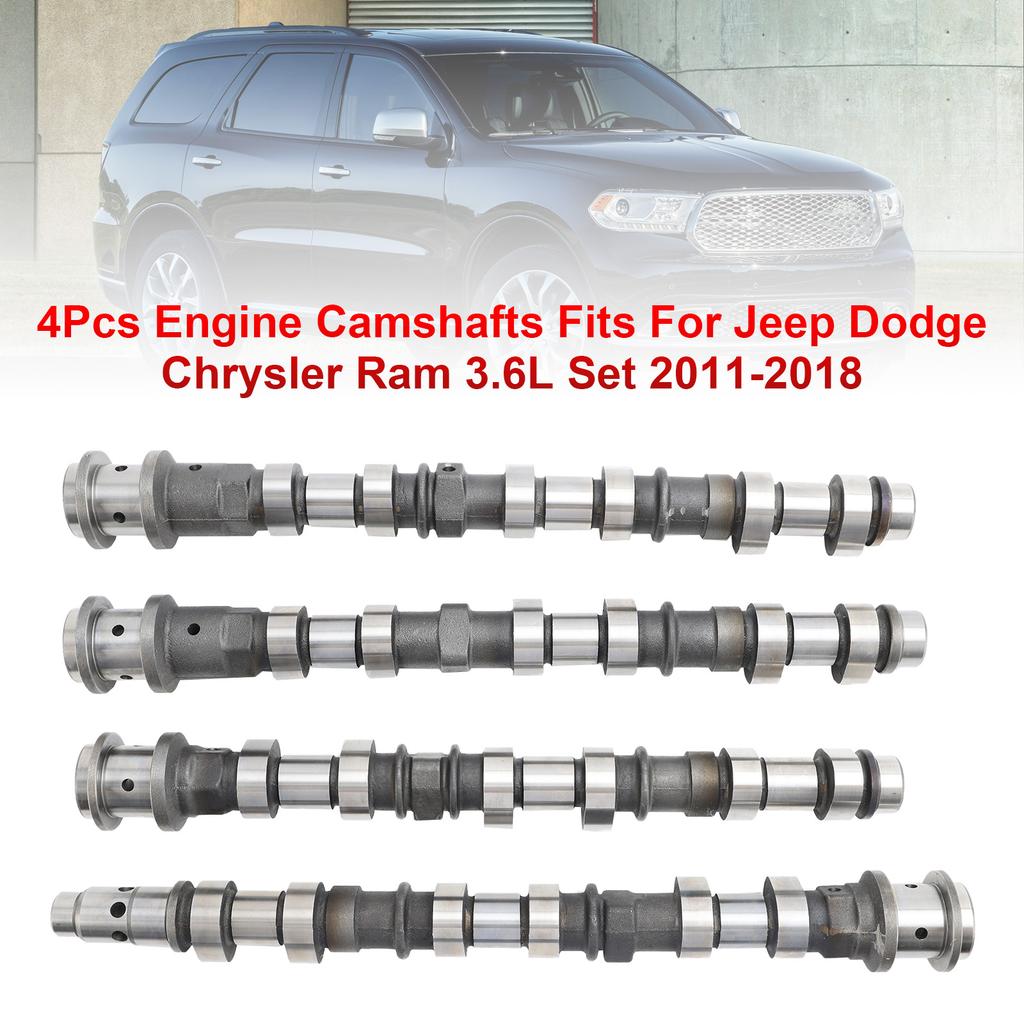 4Pcs Engine Camshafts Fits For Jeep Dodge Chrysler Ram 3.6L Set 2011-2018