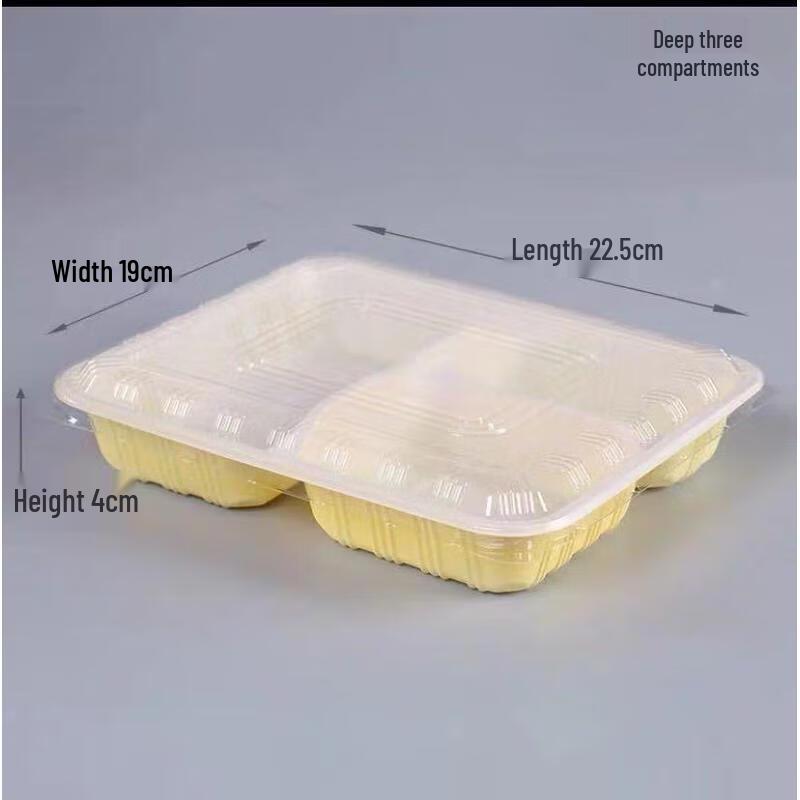 JINGRUIXIANG Disposable 3-Compartment Lunch Box