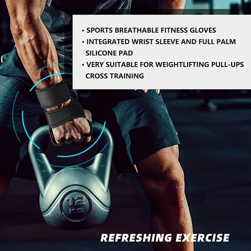 1Pair of Training Sport Gloves for Men Women Workout Fitness Body Building Weightlifting Gym Hand Wrist Palm Protector Dumbbells