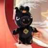Stuffed Animal Black Horse Cute Kawaii Stuffed Horse Mascot Dolls Fluffy Zodiac Pony Figurine Chinese New Year