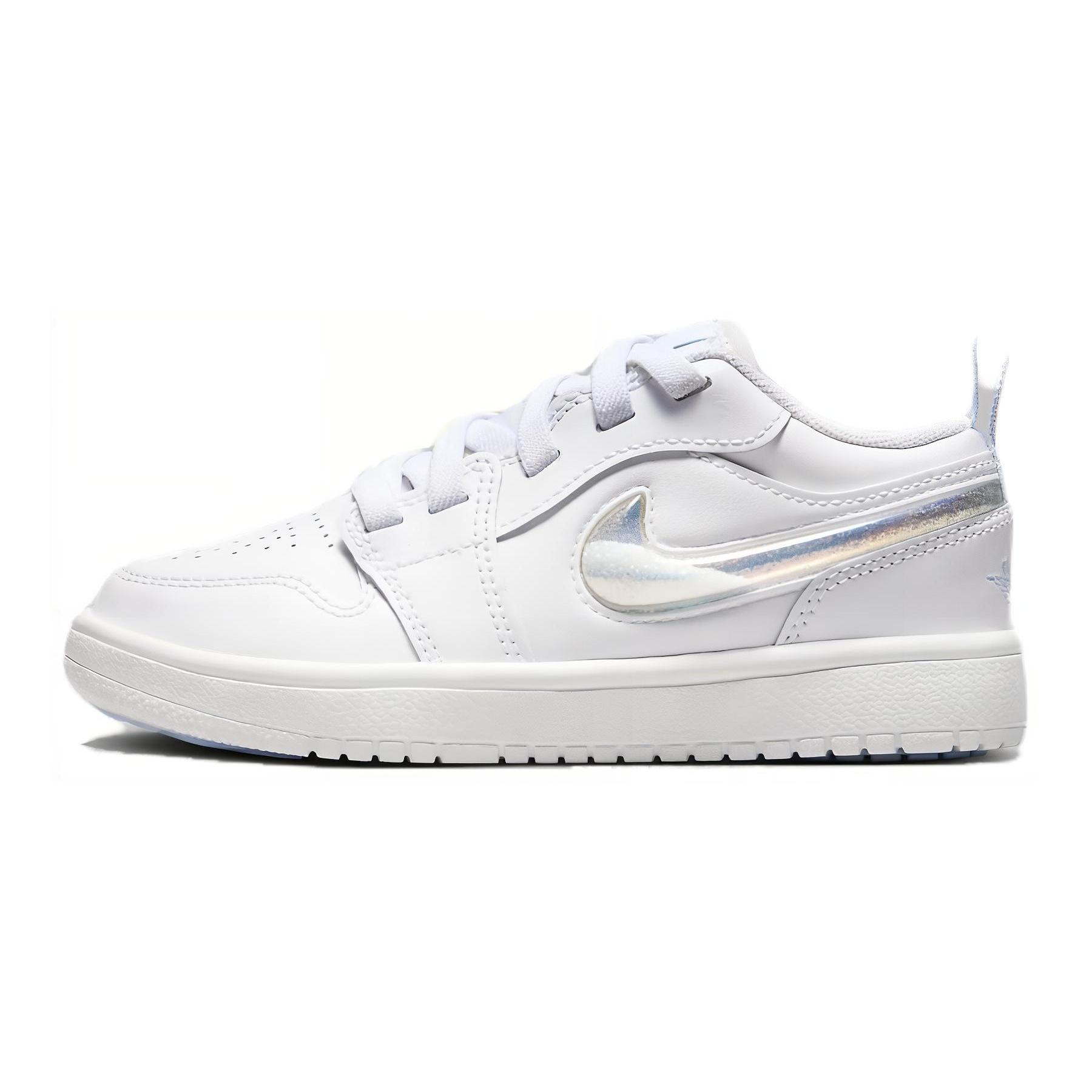 

Jordan Air Jordan 1 Abrasion Resistant Low top Kids Skateboarding Shoes White Children Aged 3 7 Years Old FQ9113-100 28