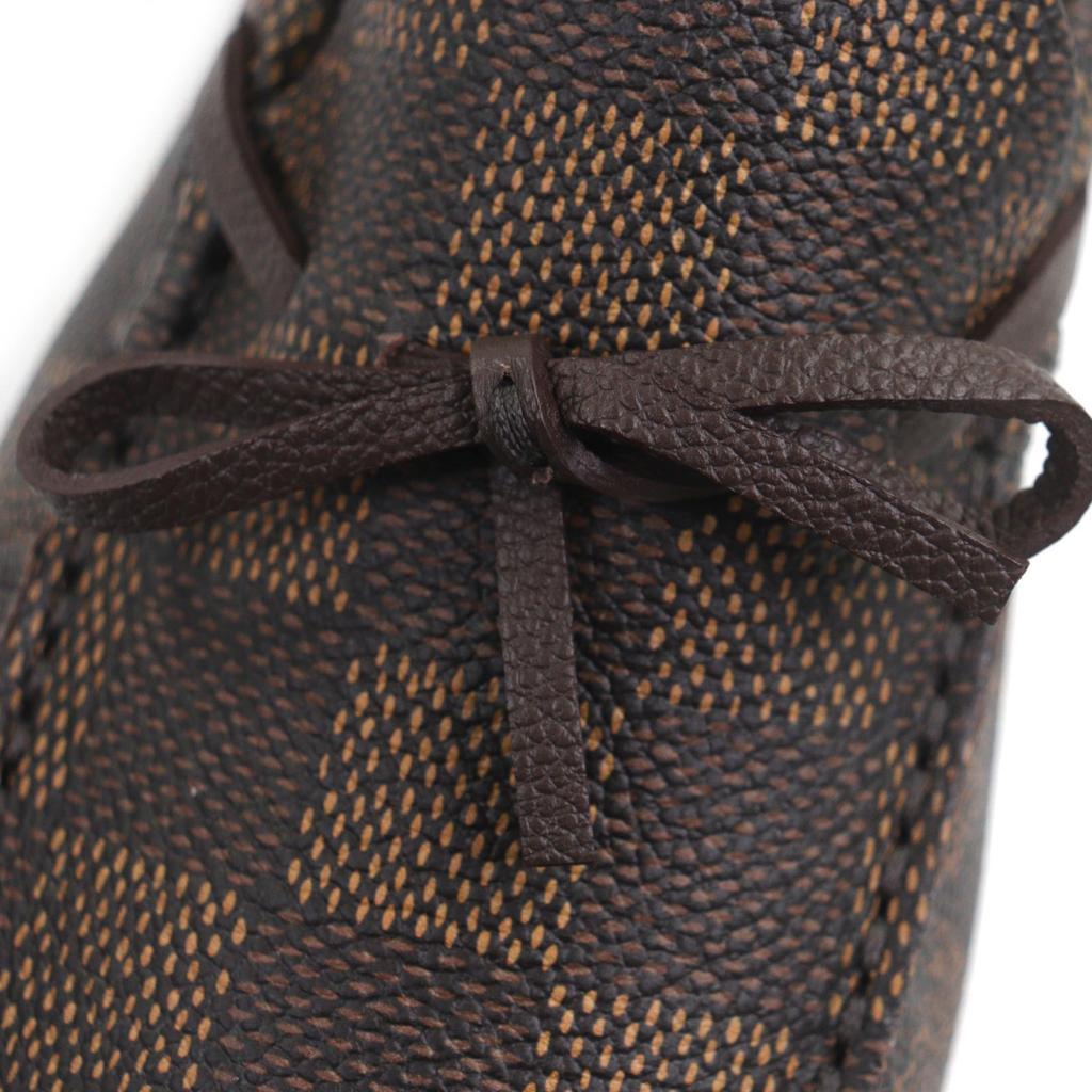 Excellent LOUIS VUITTON Deck Shoes LV Driver Damier Canvas Mens 6.5 1ADGBG Used