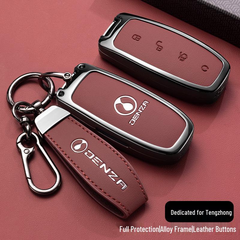 Customized Denza D9 N7N8 Key Cover with Metal Buckle and Protective Shell