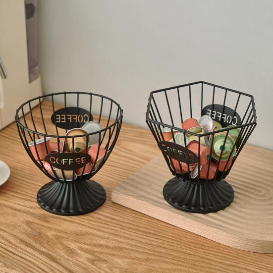 Coffee Capsule Storage Bowl Large Capacity Espresso Pods Organizer Countertop Coffee Capsule Holder for Snacks Candies Coffee Bar