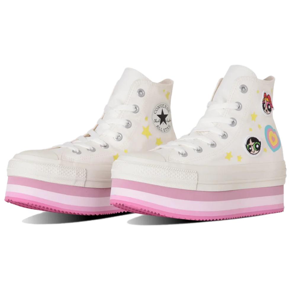 The Powerpuff Girls x Converse Chuck Taylor All Star Chunkyline High GS White Pink Kids Sneakers 31312820