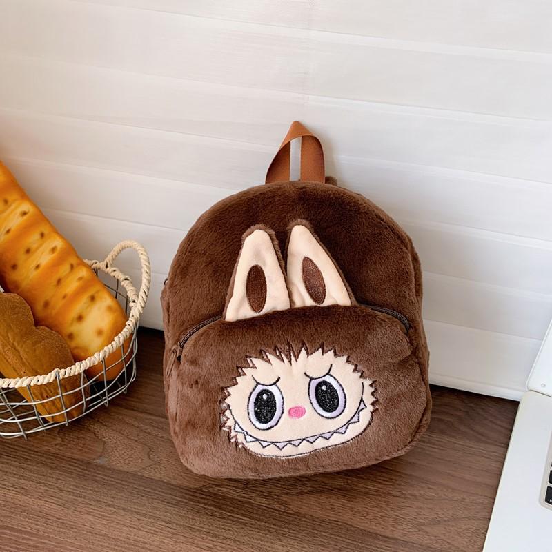 Plush Embroidered Cartoon Backpack for Girls - 2025 Trendy Schoolbag