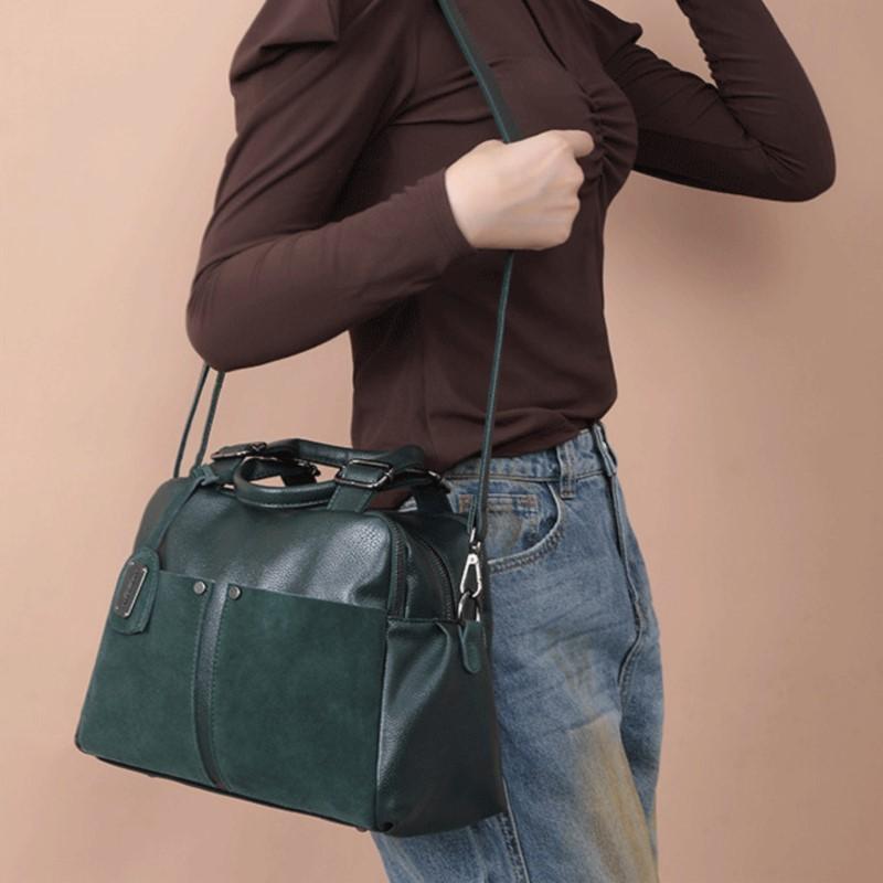 Johnature Minimalist Versatile Handbag With Multiple Compartments Large Capacity Women's Bag Shoulder Crossbody Bags