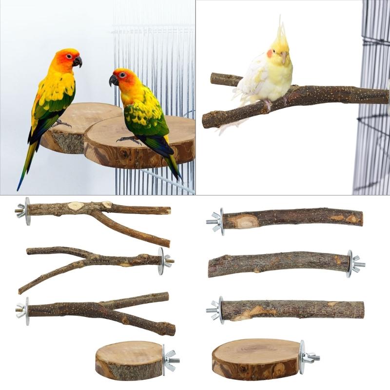 8 Stück Vogelseil-Stange Haustier Vogel Gesundheit Papageien Vogelkäfig Sitzstange Bequem für Vogelspielzeiten
