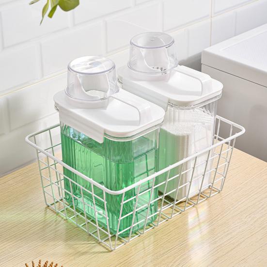1500/2000/2800 ml láhev dávkovače pracích prostředků Průhledný design Easy Pour s uzávěrem se zásobníkem na tekuté mýdlo