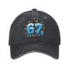 67 Meme Six Seven Funny Sun Baseball Cap Y2k Funny Men Women Washed Hip Hop Hats Hunting Camping Snapback Cap Gift