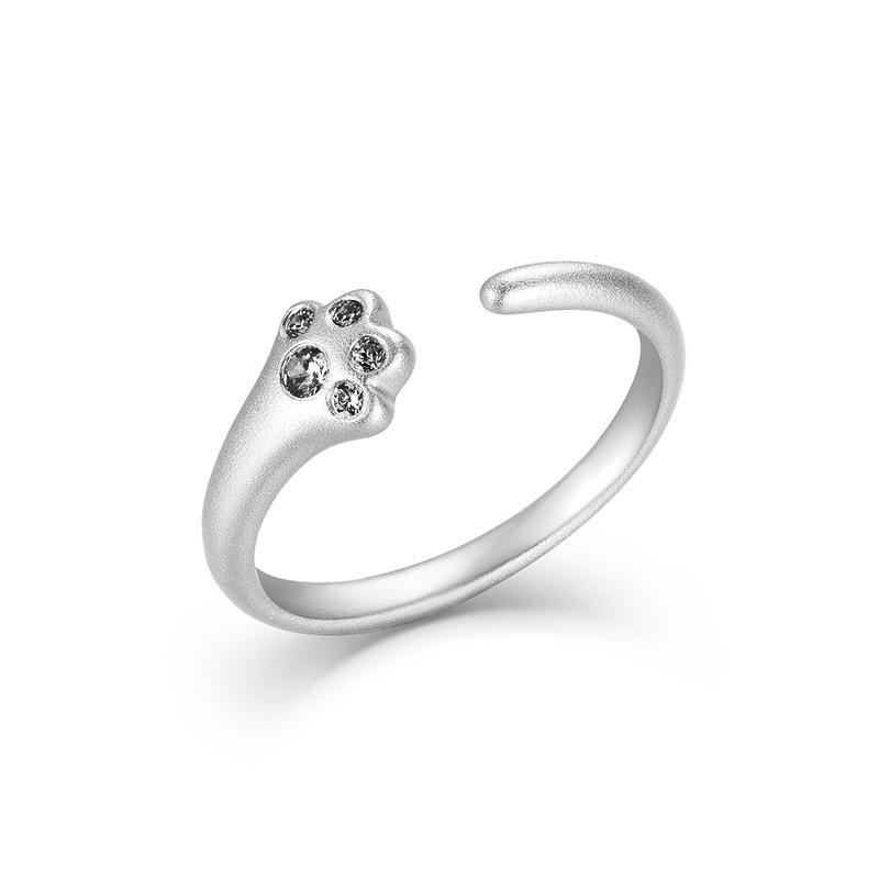 

925 Sterling Silver Jewelry Luxury Crystal Cat s Claw Zircon Finger Rings for Women Wedding Party Jewelry for Girls Friend Gift One Size