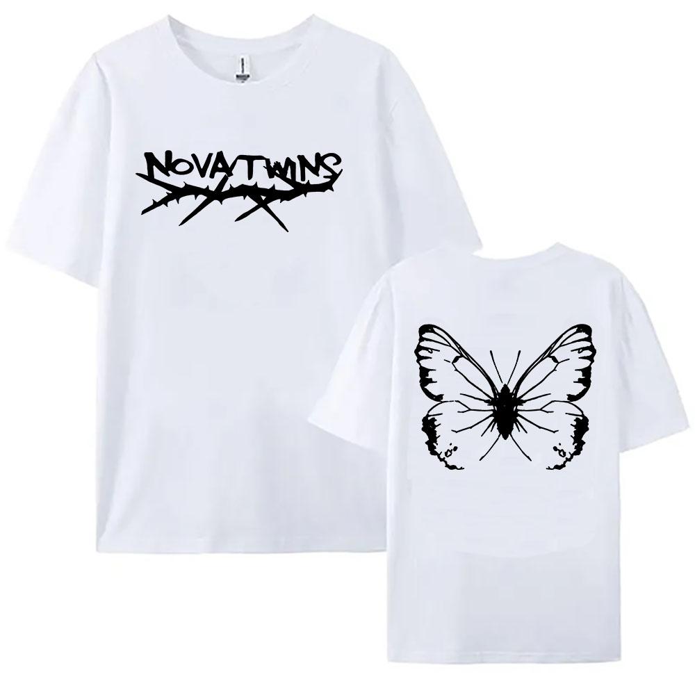 Nova Twins Music Group Print T-Shirt Baumwolle Kurzarm Damen T-Shirts Unisex Streetwear Grafikdruck T-Shirt Damen Kleidung