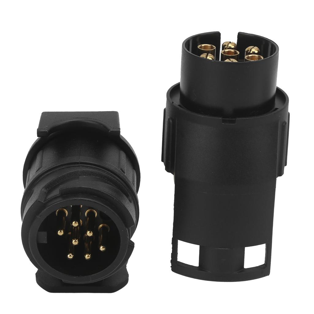 2pcs Trailer Plug Adapter Kit 7 To 13 Pin 13 To 7 Pin Connector Set Truck Interface RV Power Cord So