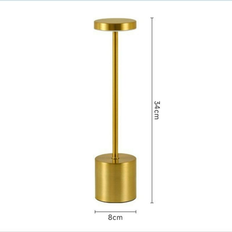 Simple LED Rechargeable Touch Metal Table Lamp Three Colors Bedside Cordless Desk Lamp Bar Outdoor Decoration Led Night Light