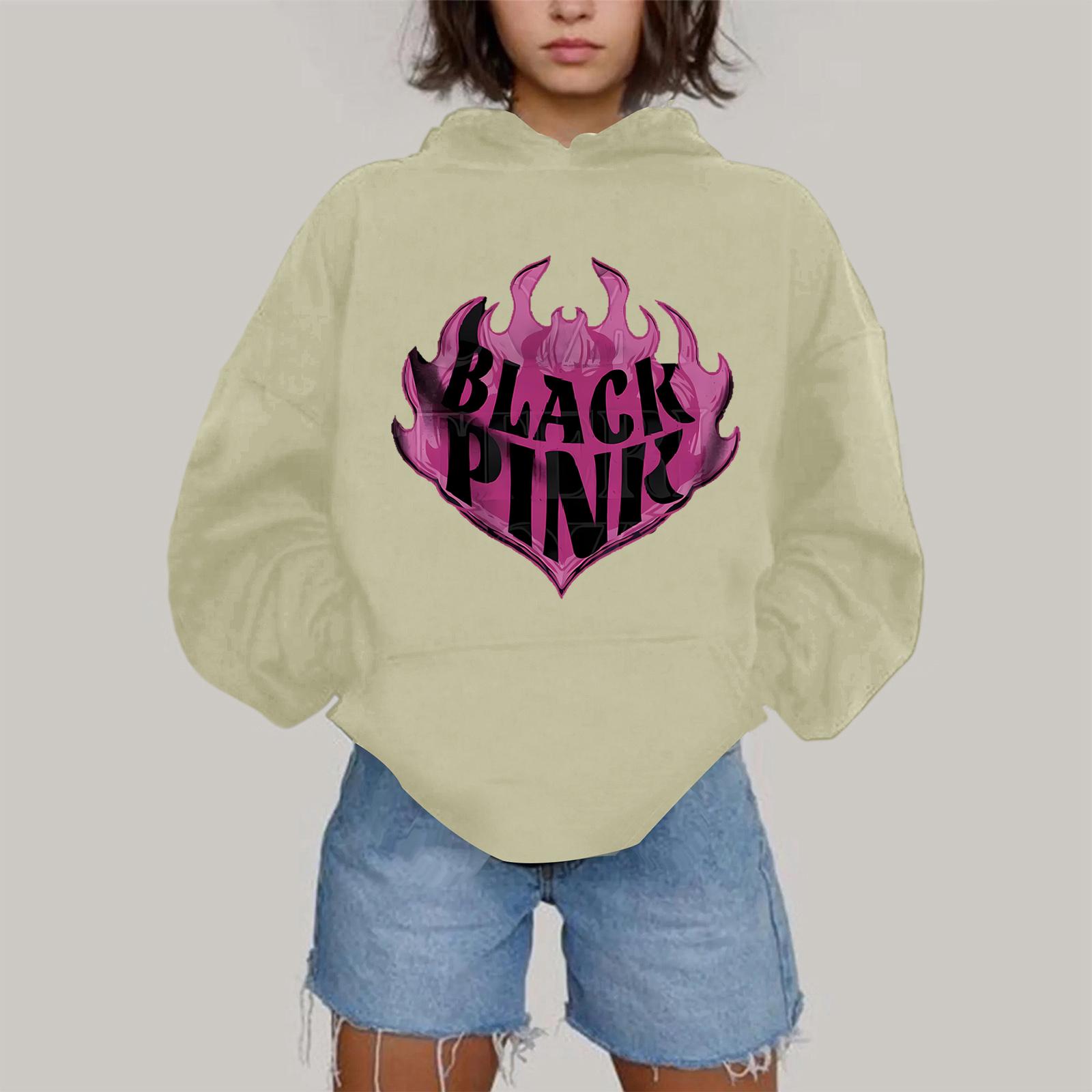 

Женская модная повседневная толстовка с капюшоном, длинным рукавом и принтом XL жёлтый