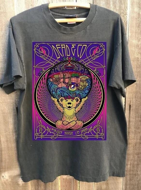 

Dead And Company Sphere Las Vegas April 18 2025 Poster Charcoal Shirt Vtg Unisex T-Shirt XXXL