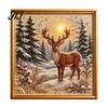 Christmas Wall Decoration DIY Faux Pearl Art Kit, Winter Scene Painting Family Holiday Craft Activities 3D Sparkling Animal Kit for Adults, Decor Bead