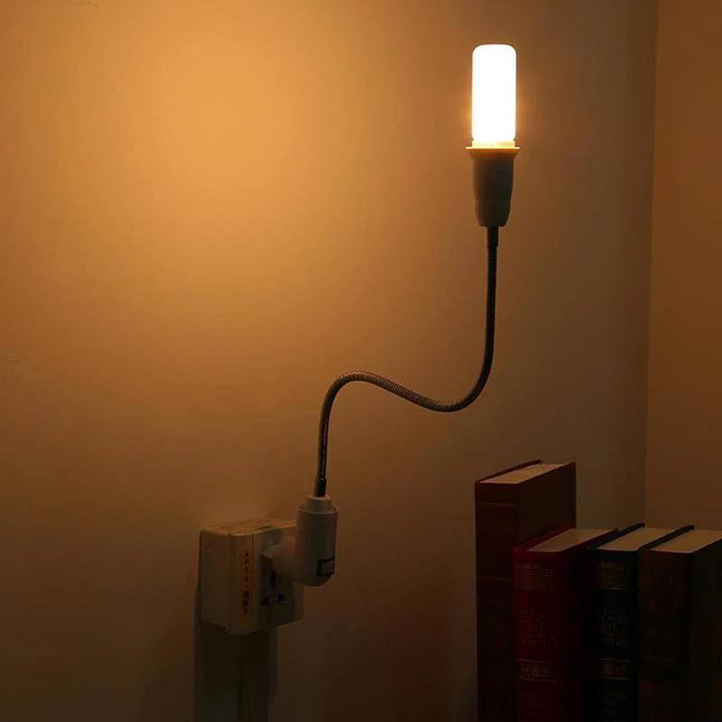Flexible E27 To E27 Led Screw Lamp Base Bulb Socket Extender Extension Light Holder Lamp Base Light Socket Adapter Converter