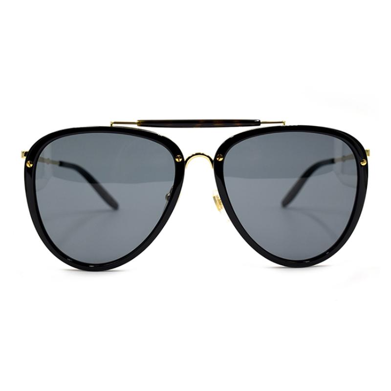 GUCCI Fashion Urban Modern Aviator Sunglasses Men's Black