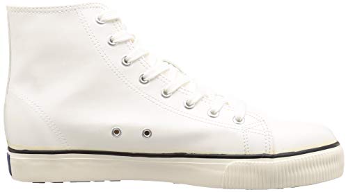 Fukuyama Rubber LBS-803 Men's Casual Sneakers with Steel Toe Cap and Slip-Resistant Sole, High-Visibility, Lasting Bull, White, Size 25cm, 2E