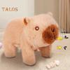 Elektrisches Capybara-Plüschspielzeug, interaktive Simulation, Geräusche, laufendes Tierspielzeug für Kleinkinder, Jungen und Mädchen, pädagogisches Baby, Zeit auf dem Bauch liegend, Krabbeltierspielzeug
