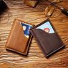 Retro Crazy Horse Leather Ultra-Thin Card Holder: Top Layer Cowhide with Multifunctional Storage