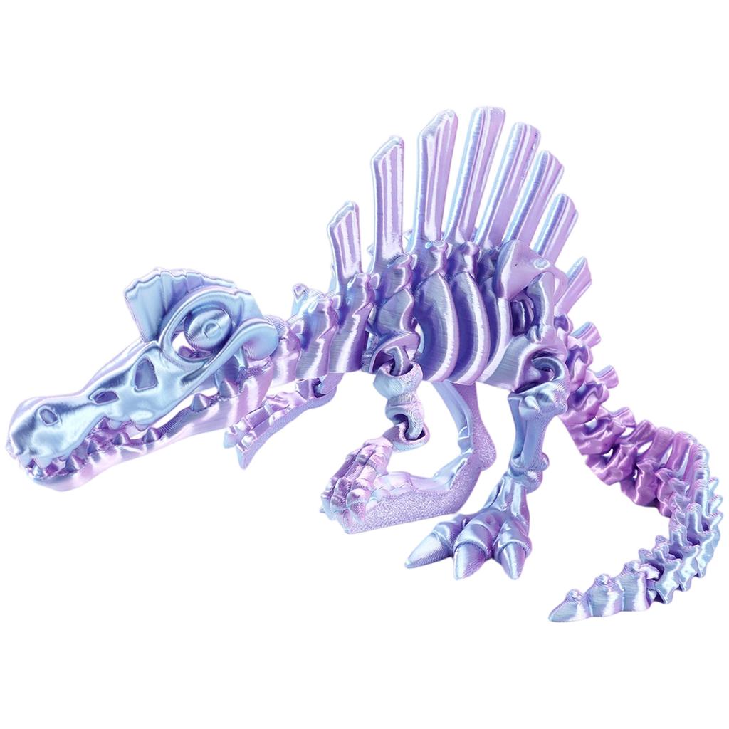 3D Printed Spinosaurus Dinosaur Skeleton Model Educational Puzzle Toy for Assembly and Display Suitable for Science and Learning Projects