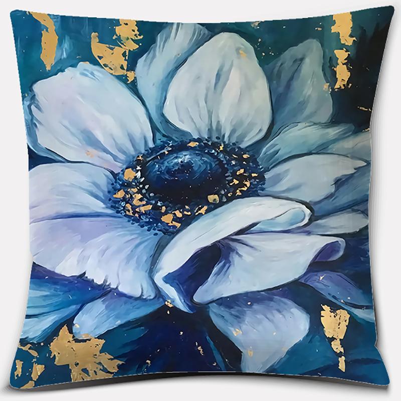 Flower and Bird Printing Series Pattern Pillowcase Square Pillowcase Home Office Decoration Pillowcase