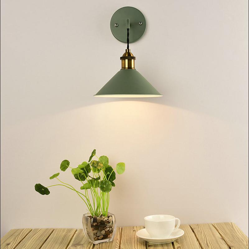 Nordic Retro Minimalist Macaron Wall Lamp Corridor Staircase Wall Lamp Creative Bar Wall Lamp Bedroom BedsideLamp Lighting