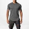 Summer Men T-shirt Round Neck Solid Color Mesh Short Sleeve Quick Dry Loose Elastic Pullover Casual Daily Wear Fitness Sport Top