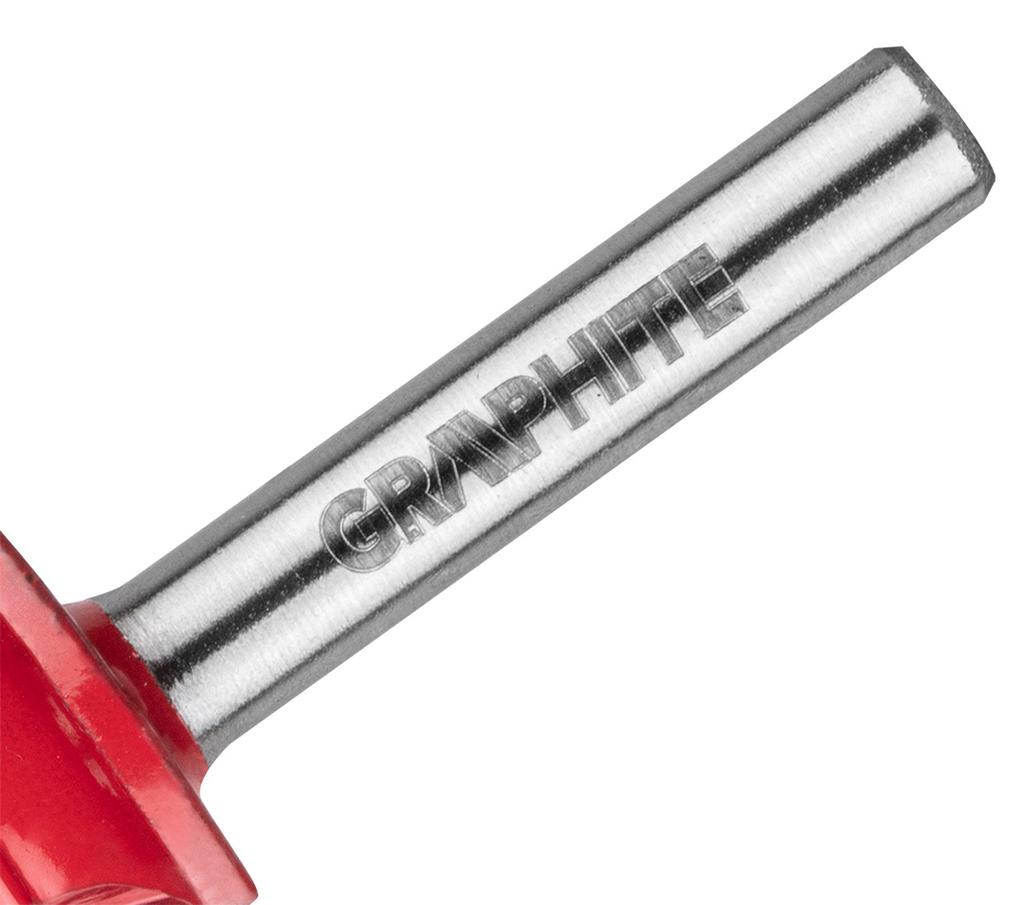 Shaped cutter with bearing, decorative, HM, 28.6 x 11.7 mm, 6 mm shank