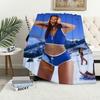 Singer R-Rose Gray Louder Please Blanket Flannel Warm Comfort Soft Plush Blanket For Picnic Beds Sofas Homes And Bedrooms