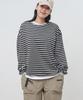 Modernoment Striped Oversized String Long Sleeve [Gray]