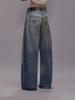 R.13 Autumn Retro Loose Wide-Leg Patchwork Denim Jeans
