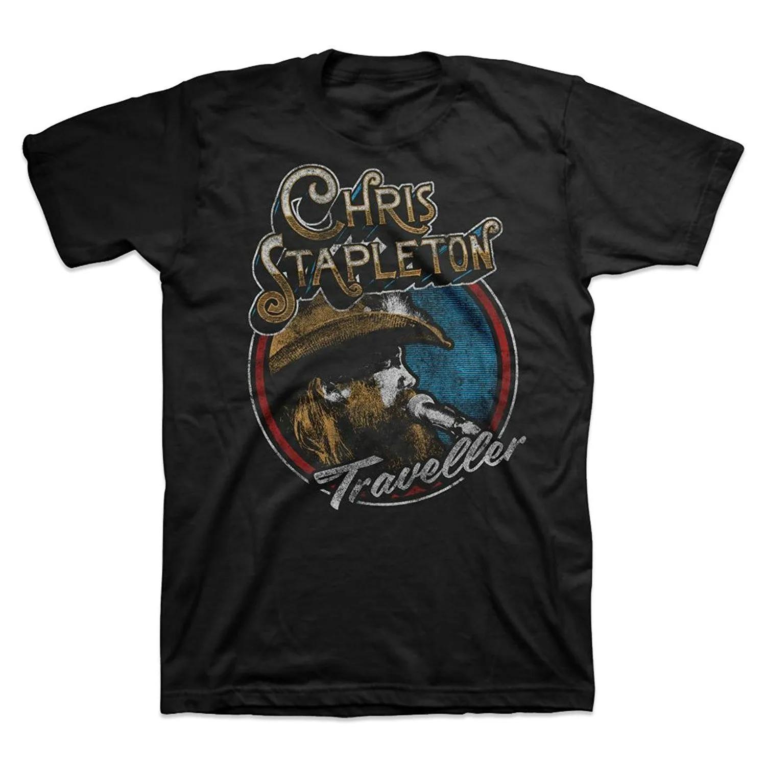 The best product for you Retro Chris Stapleton Traveller T-shirt. Zomer Katoen O-Hals Korte Mouw Heren T-Shirt Nieuw Maat S-3XL M zwart