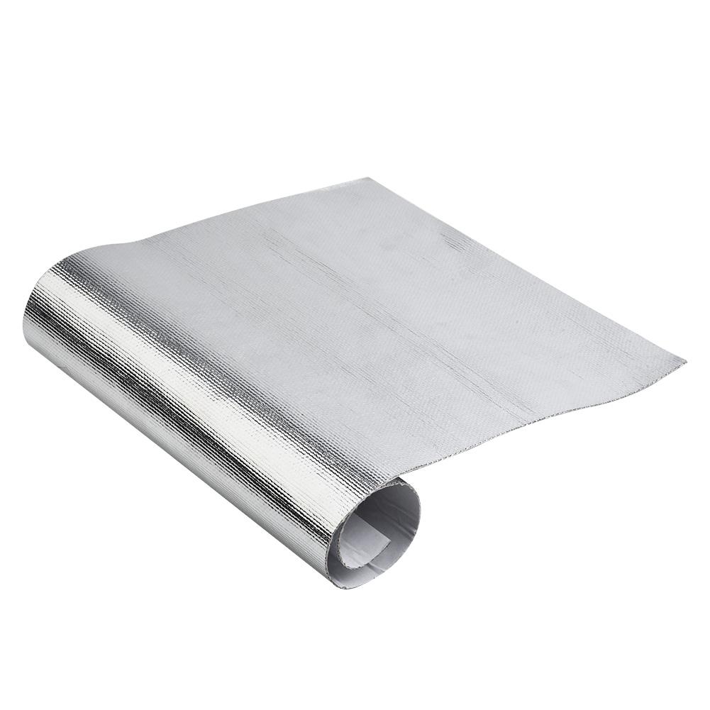 Car Heat Protection Film Fireproof Heat Insulation Mat Self-adhesive Aluminum Foil High Temperature Resistant Cloth Heat Shields 2