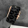 Luxury Gothic Style Black Lip Phone Case For iPhone 11 13 12 14 15 Pro Max Plus Cases Shockproof Soft Silicone Protective Cover